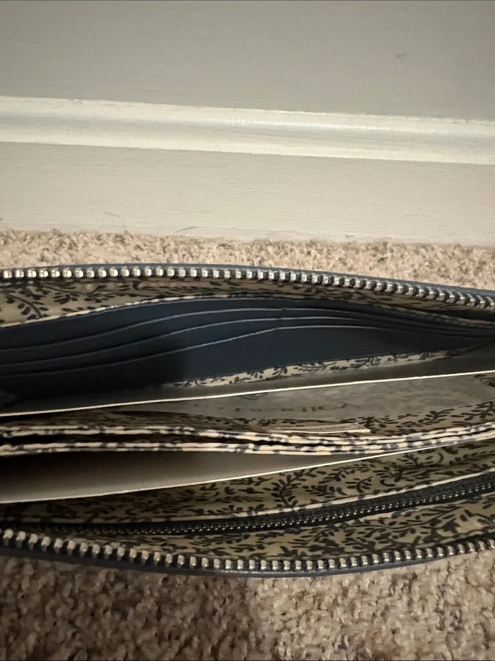 Vera Bradley Slate Blue Pebbled Clutch